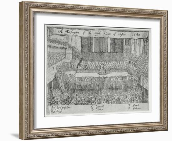 A Description of the High Court of Justice (The Trial of Charles I), 17th Century-null-Framed Giclee Print