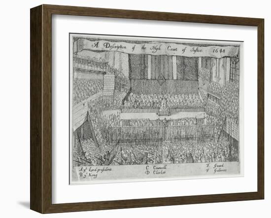 A Description of the High Court of Justice (The Trial of Charles I), 17th Century-null-Framed Giclee Print