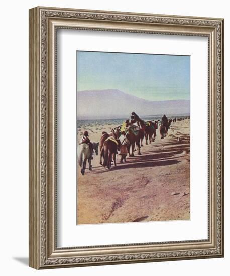 A Desert Camel Caravan - Peking to Russian Turkestan-Ella K. Maillart-Framed Art Print