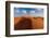 A desert landscape of wind sculpted and rippled sand dunes. Wahiba Sands, Oman.-Sergio Pitamitz-Framed Photographic Print