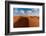 A desert landscape of wind sculpted and rippled sand dunes. Wahiba Sands, Oman.-Sergio Pitamitz-Framed Photographic Print