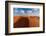 A desert landscape of wind sculpted and rippled sand dunes. Wahiba Sands, Oman.-Sergio Pitamitz-Framed Photographic Print