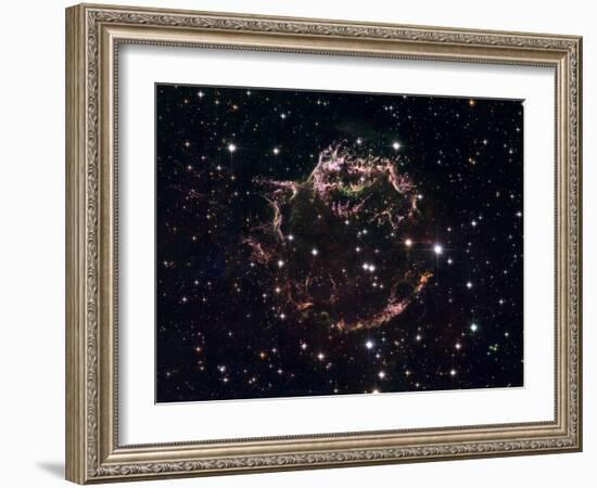 A Detailed View at the Tattered Remains of a Supernova Explosion known as Cassiopeia A-Stocktrek Images-Framed Photographic Print