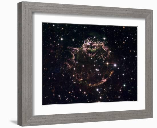 A Detailed View at the Tattered Remains of a Supernova Explosion known as Cassiopeia A-Stocktrek Images-Framed Photographic Print