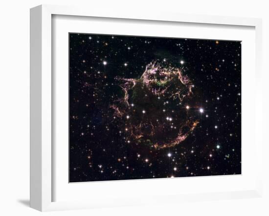 A Detailed View at the Tattered Remains of a Supernova Explosion known as Cassiopeia A-Stocktrek Images-Framed Photographic Print