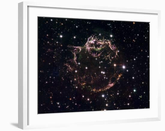 A Detailed View at the Tattered Remains of a Supernova Explosion known as Cassiopeia A-Stocktrek Images-Framed Photographic Print