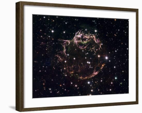 A Detailed View at the Tattered Remains of a Supernova Explosion known as Cassiopeia A-Stocktrek Images-Framed Photographic Print