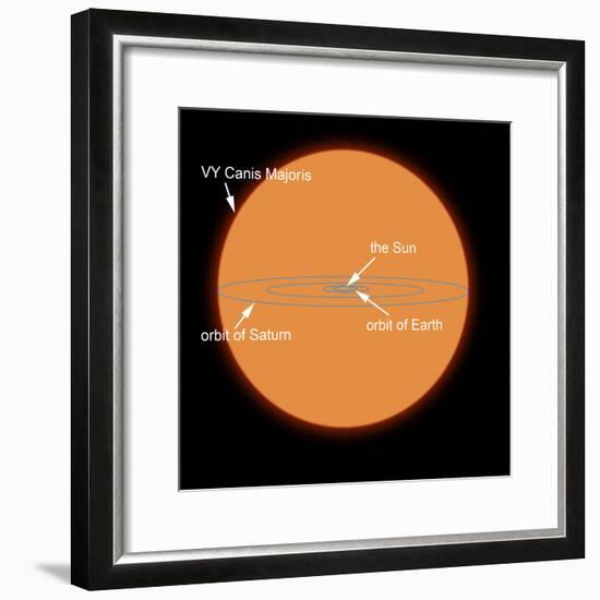 A Diagram Comparing the Sun to VY Canis Majoris-Stocktrek Images-Framed Photographic Print