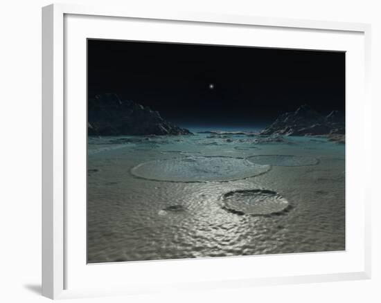 A Diminutive Sun Rises over Triton-Stocktrek Images-Framed Photographic Print