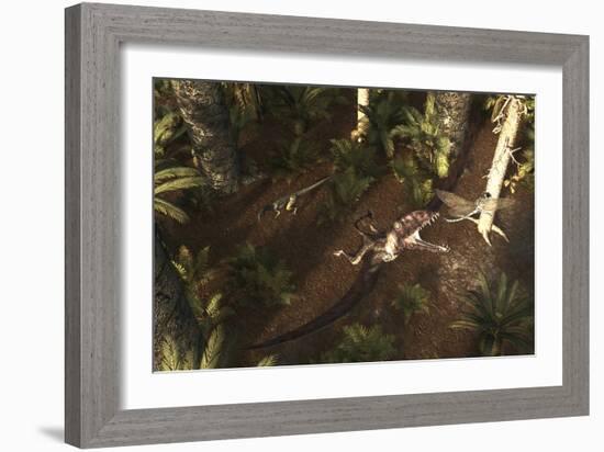 A Dimorphodon Pterosaur Chasing an Insect-Stocktrek Images-Framed Art Print