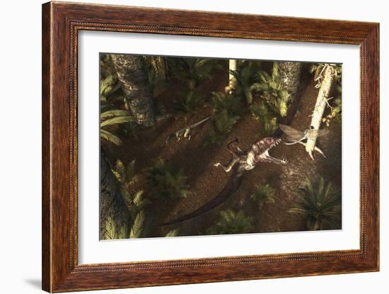 A Dimorphodon Pterosaur Chasing an Insect-Stocktrek Images-Framed Art Print