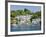 A Dinghy Sails Past the Village of Boddinick Near Fowey, Cornwall, England, United Kingdom, Europe-David Clapp-Framed Photographic Print