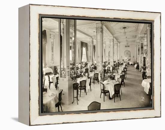 A Dining Room at the Robert Treat Hotel, Newark, New Jersey, 1916-Byron Company-Framed Premier Image Canvas