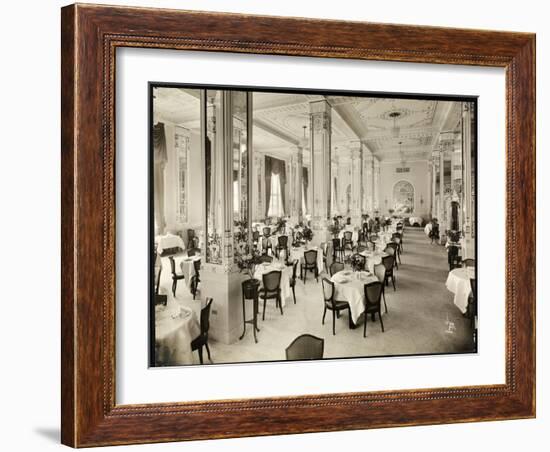 A Dining Room at the Robert Treat Hotel, Newark, New Jersey, 1916-Byron Company-Framed Giclee Print