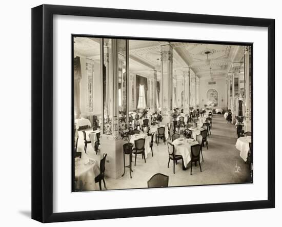 A Dining Room at the Robert Treat Hotel, Newark, New Jersey, 1916-Byron Company-Framed Giclee Print