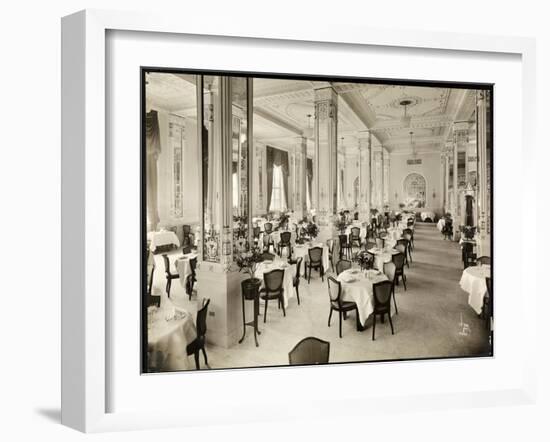 A Dining Room at the Robert Treat Hotel, Newark, New Jersey, 1916-Byron Company-Framed Giclee Print