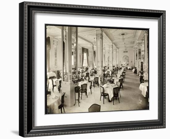 A Dining Room at the Robert Treat Hotel, Newark, New Jersey, 1916-Byron Company-Framed Giclee Print