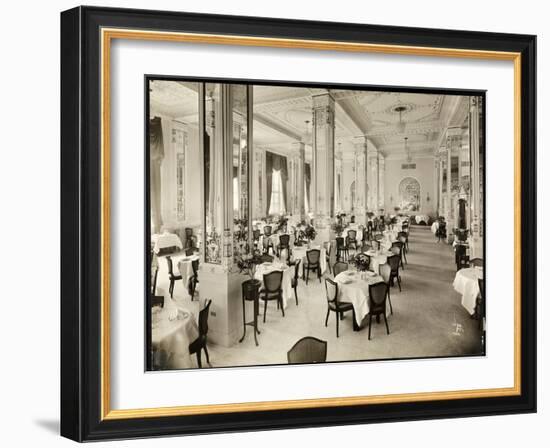 A Dining Room at the Robert Treat Hotel, Newark, New Jersey, 1916-Byron Company-Framed Giclee Print