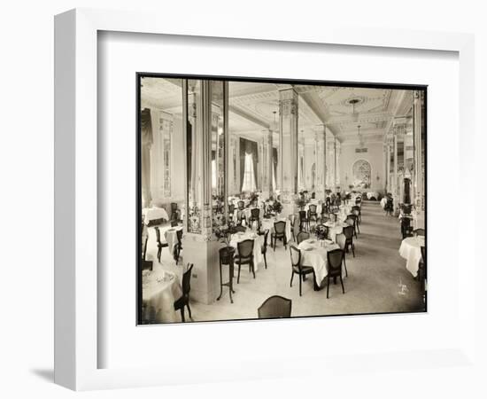 A Dining Room at the Robert Treat Hotel, Newark, New Jersey, 1916-Byron Company-Framed Giclee Print