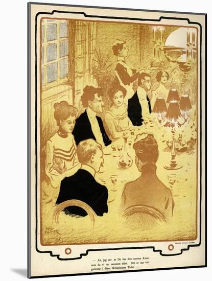 A Dinner Party-Paul Fischer-Mounted Art Print