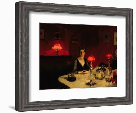 A Dinner Table at Night, 1884-John Singer Sargent-Framed Giclee Print