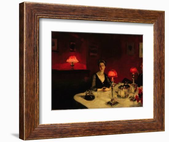 A Dinner Table at Night, 1884-John Singer Sargent-Framed Giclee Print