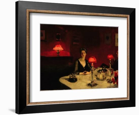 A Dinner Table at Night, 1884-John Singer Sargent-Framed Giclee Print