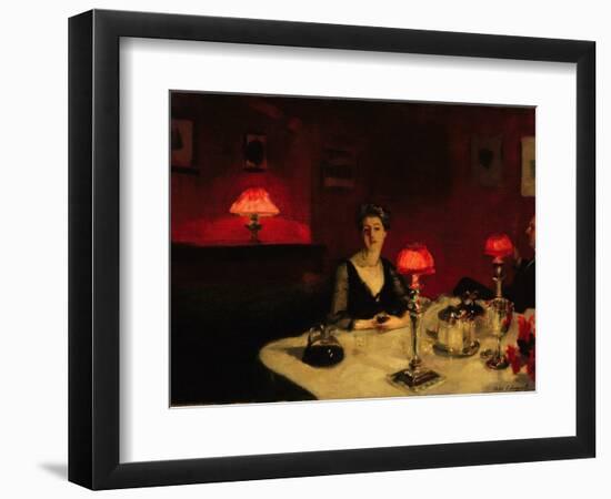 A Dinner Table at Night, 1884-John Singer Sargent-Framed Giclee Print