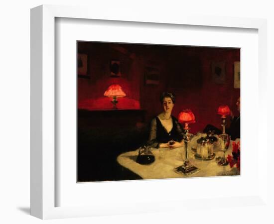 A Dinner Table at Night, 1884-John Singer Sargent-Framed Giclee Print