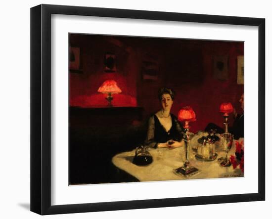 A Dinner Table at Night, 1884-John Singer Sargent-Framed Giclee Print