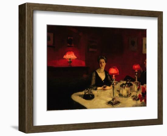 A Dinner Table at Night, 1884-John Singer Sargent-Framed Premium Giclee Print