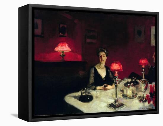 A Dinner Table at Night-John Singer Sargent-Framed Premier Image Canvas