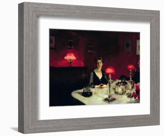 A Dinner Table at Night-John Singer Sargent-Framed Giclee Print