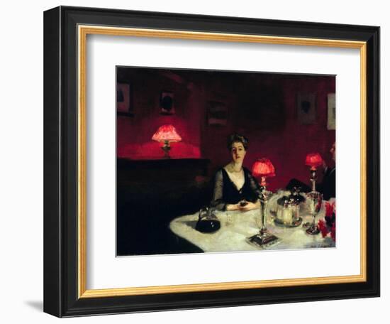 A Dinner Table at Night-John Singer Sargent-Framed Giclee Print