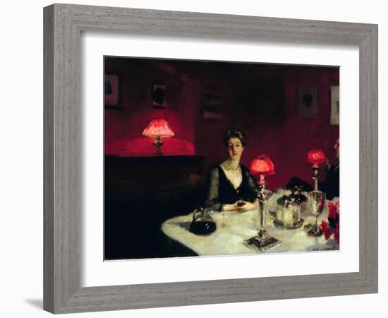 A Dinner Table at Night-John Singer Sargent-Framed Giclee Print