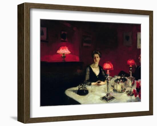 A Dinner Table at Night-John Singer Sargent-Framed Giclee Print