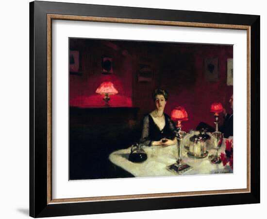 A Dinner Table at Night-John Singer Sargent-Framed Giclee Print