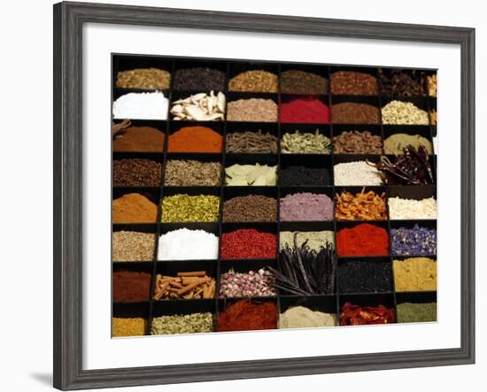 A Display of Spices Lends Color to a Section of Fancy Food Show, July 11, 2006, in New York City-Seth Wenig-Framed Photographic Print