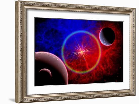 A Distant Alien Star System-null-Framed Art Print