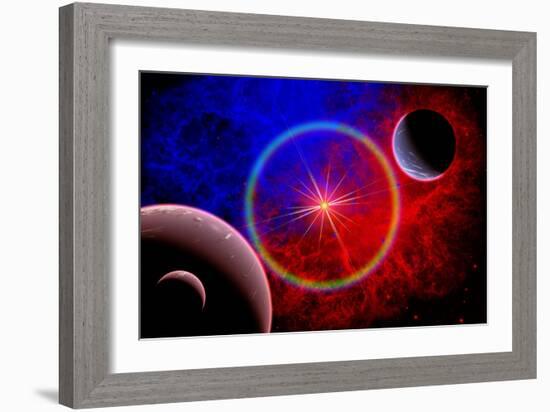 A Distant Alien Star System-null-Framed Art Print