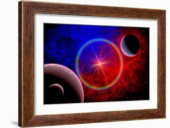 A Distant Alien Star System-null-Framed Art Print