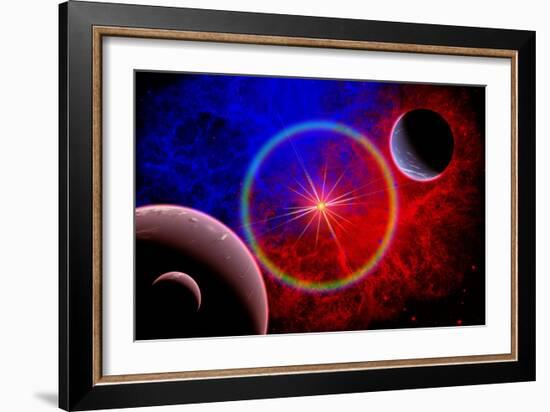 A Distant Alien Star System-null-Framed Art Print