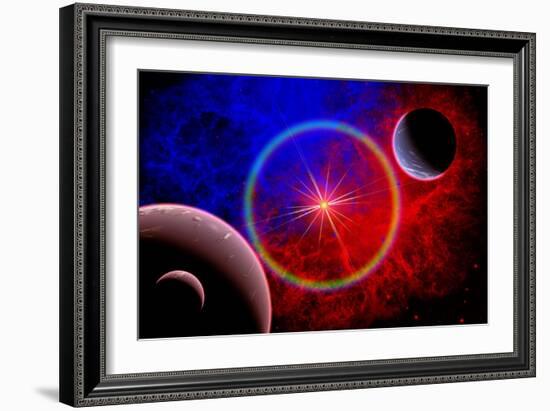 A Distant Alien Star System-null-Framed Art Print