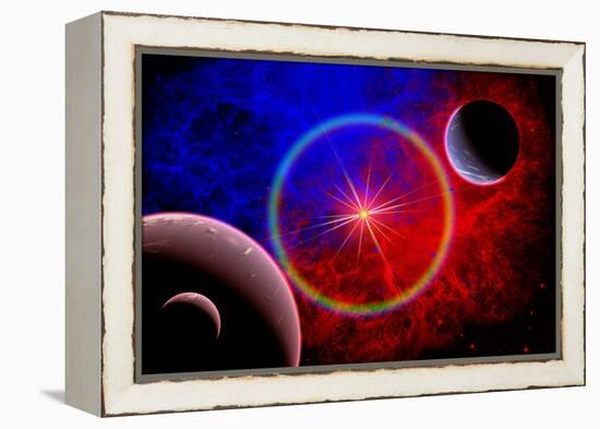 A Distant Alien Star System-null-Framed Stretched Canvas