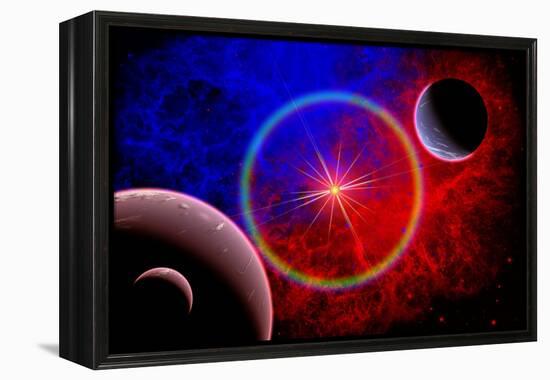 A Distant Alien Star System-null-Framed Stretched Canvas