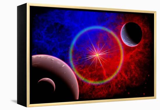 A Distant Alien Star System-null-Framed Stretched Canvas