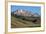 A Distant House in the Grasslands with Views of Mountains in the Distance, Bamiyan Province-Alex Treadway-Framed Photographic Print