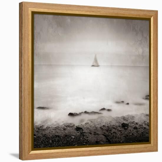 A Distant Sailing Boat on the Sea-Luis Beltran-Framed Premier Image Canvas