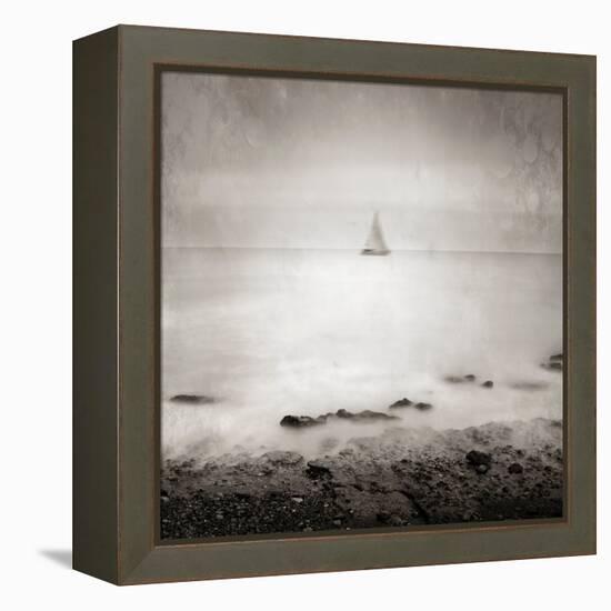 A Distant Sailing Boat on the Sea-Luis Beltran-Framed Premier Image Canvas