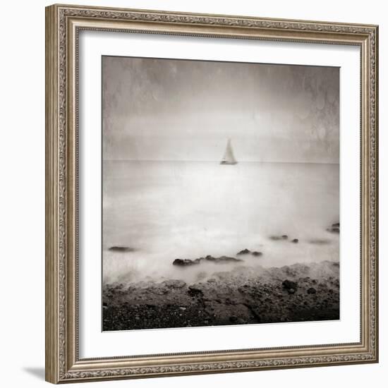 A Distant Sailing Boat on the Sea-Luis Beltran-Framed Photographic Print